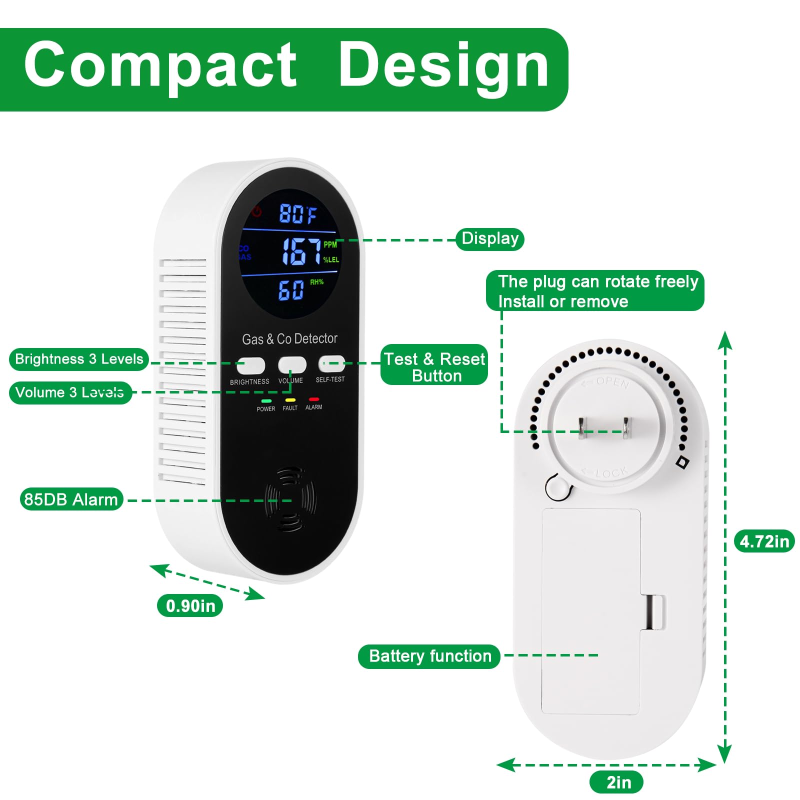 5-in-1 Combination Explosive G - Co Detector Plug recensie en prijs