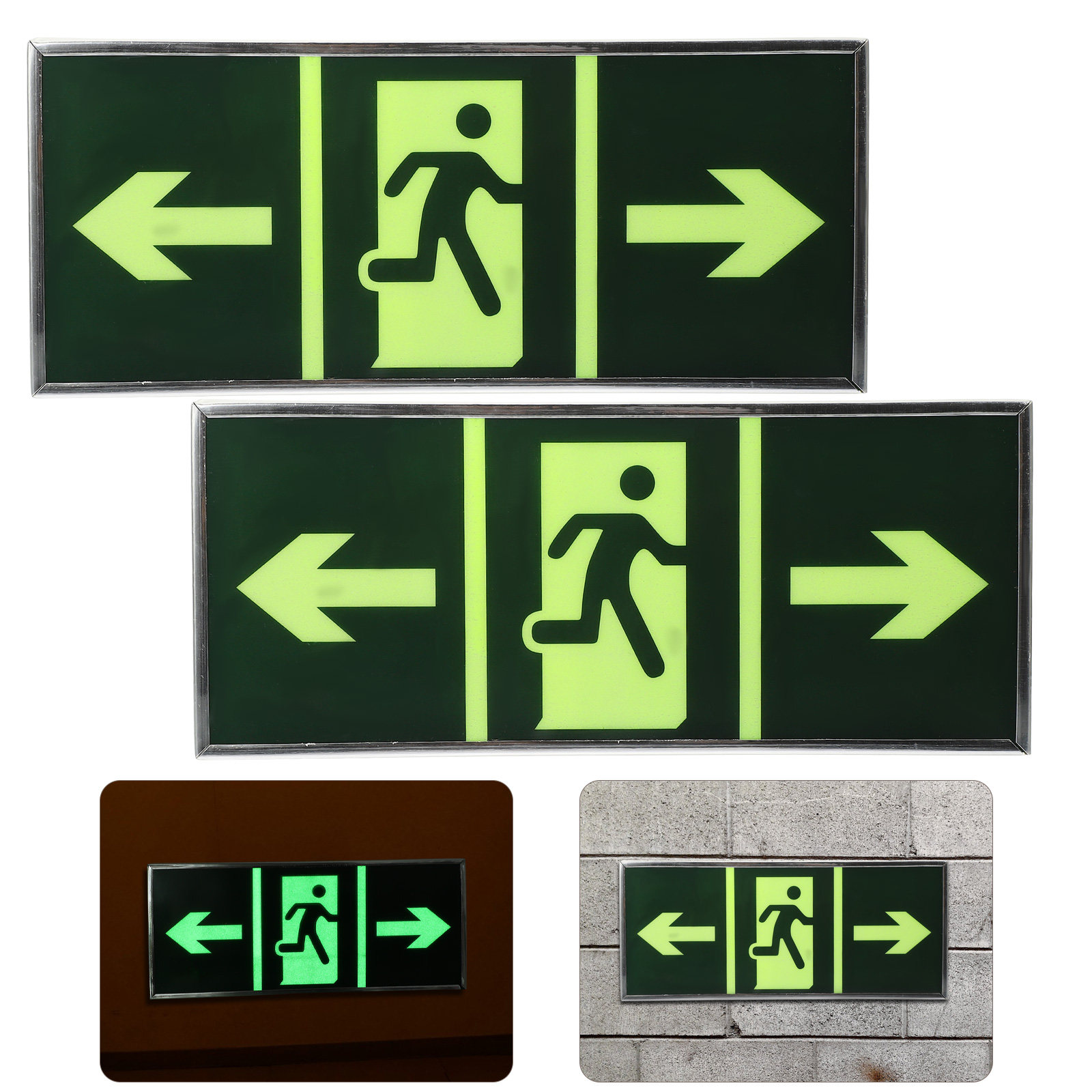 2Pcs Glow Exit Sticker Premium - Emergency Exit Sign recensie en prijs