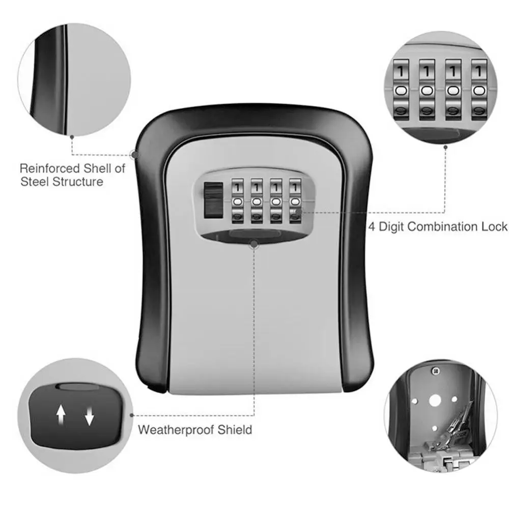 Wall Mount Key Lock Box 4 Digi - Lockbox Key Secure recensie en prijs
