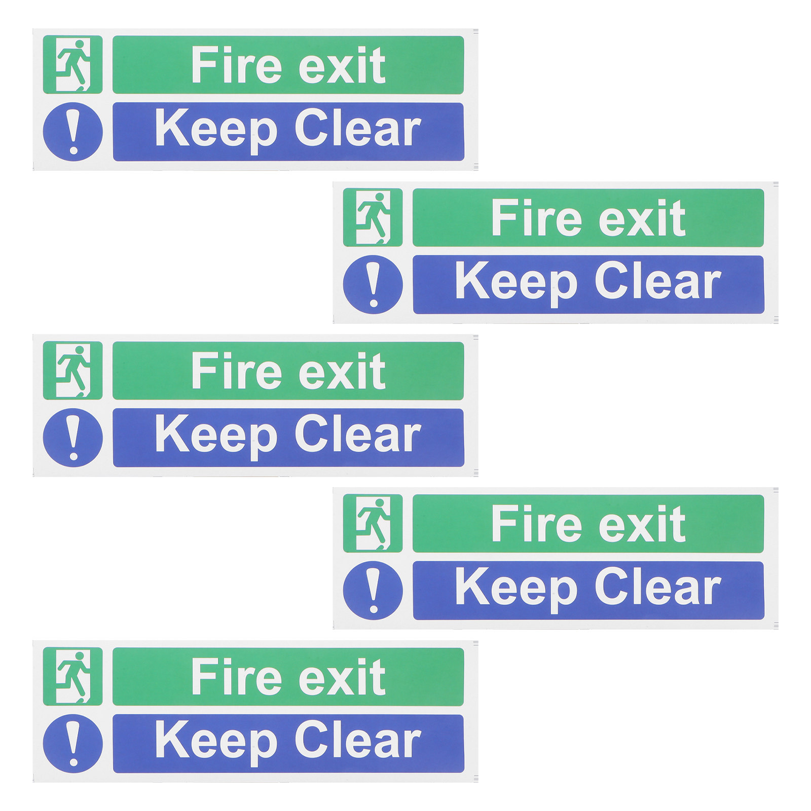 5Pcs Fire Exit Keep Clear Safe - Emergency Exit Sign recensie en prijs