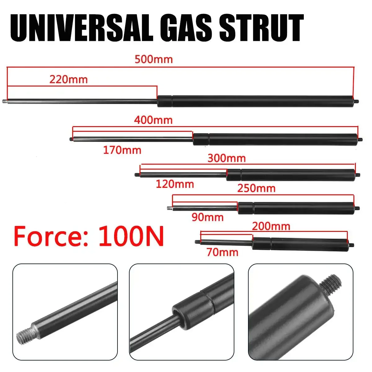 2pcs 200-500mm 100N 8mm Car Ga - Window Lock Bar recensie en prijs