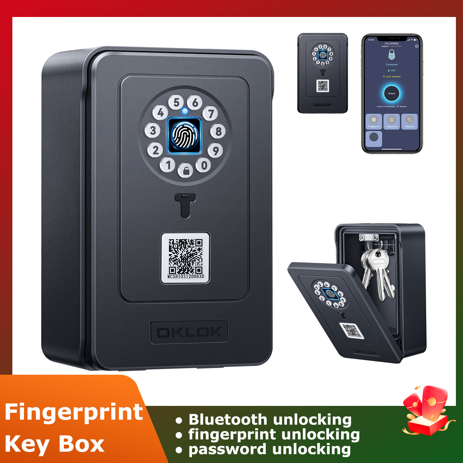 Wireless Smart lock Box Blueto - Lockbox Key Secure recensie en prijs